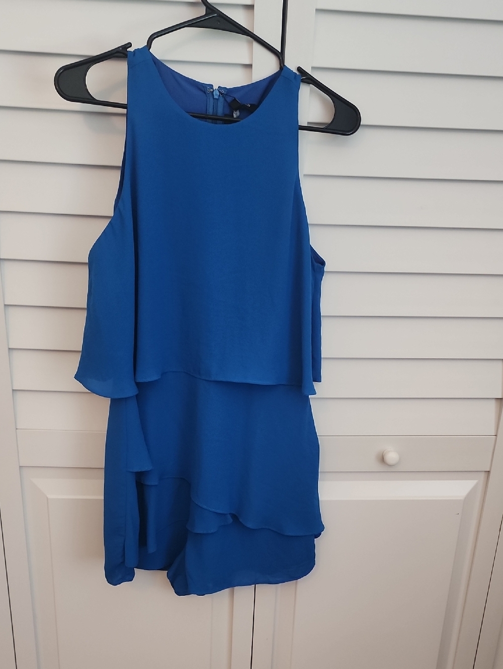 Royal Blue Tiered Sleeveless Dress